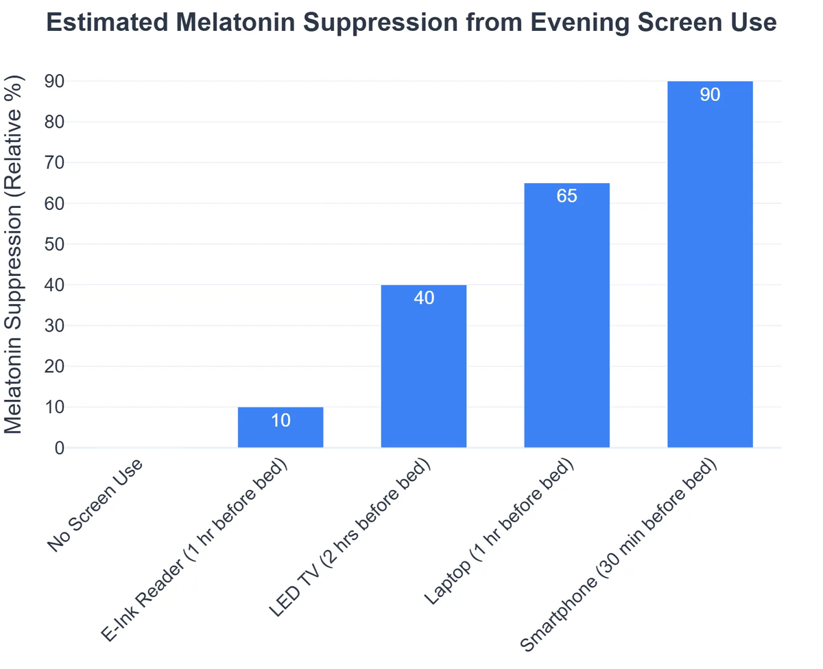 Estimated Melatonin Suppression from Evening Screen Use