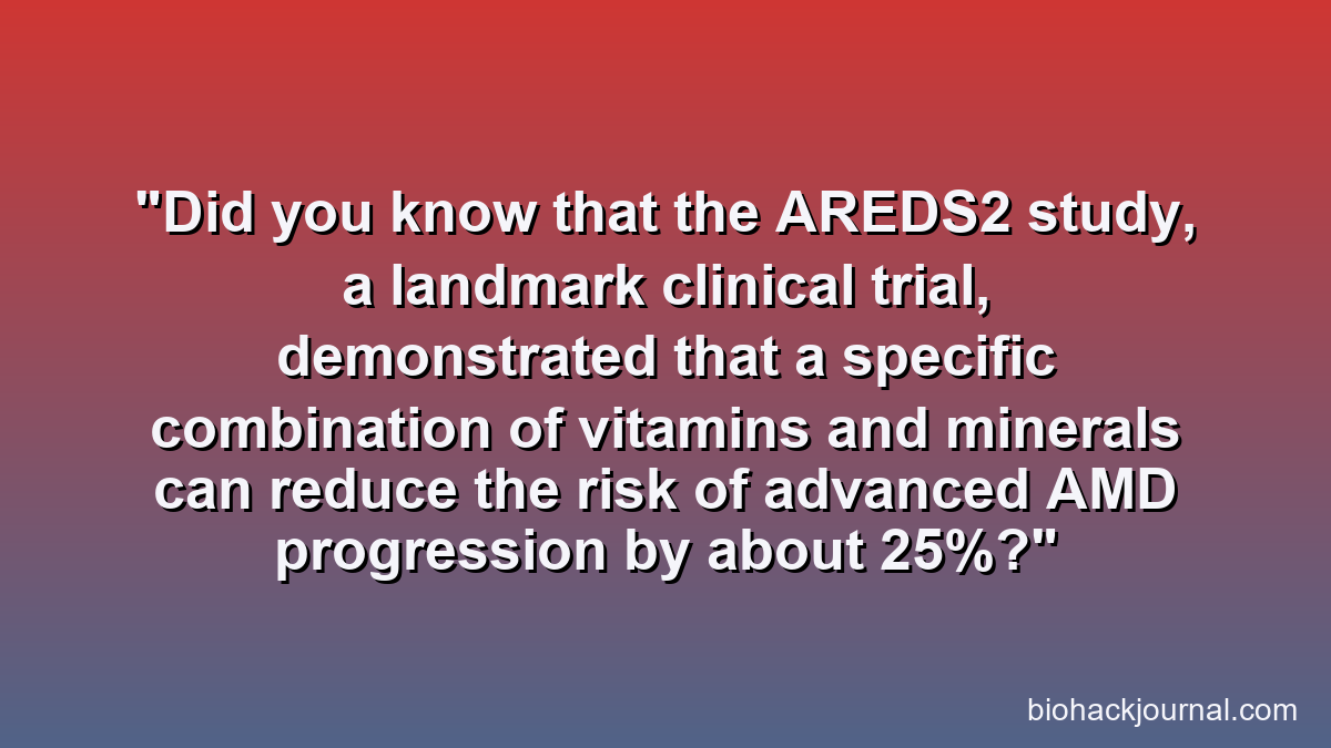 Did you know that the AREDS2 study, a landmark clinical trial, demonstrated that a specific combination of vitamins and minerals can reduce the risk of advanced AMD progression by about 25%?