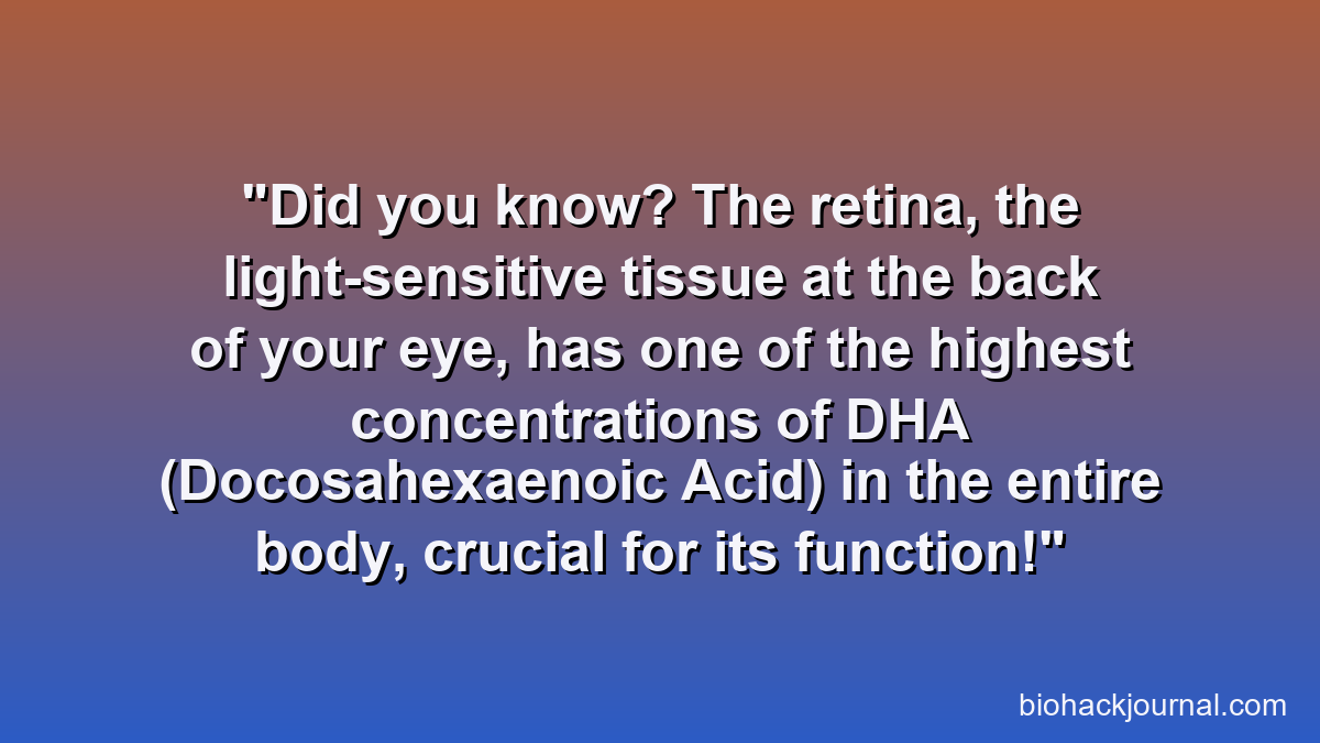 Did you know? The retina, the light-sensitive tissue at the back of your eye, has one of the highest concentrations of DHA (Docosahexaenoic Acid) in the entire body, crucial for its function!