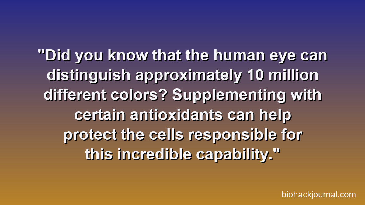 Did you know that the human eye can distinguish approximately 10 million different colors? Supplementing with certain antioxidants can help protect the cells responsible for this incredible capability.