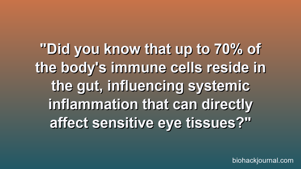 Did you know that up to 70% of the body's immune cells reside in the gut, influencing systemic inflammation that can directly affect sensitive eye tissues?