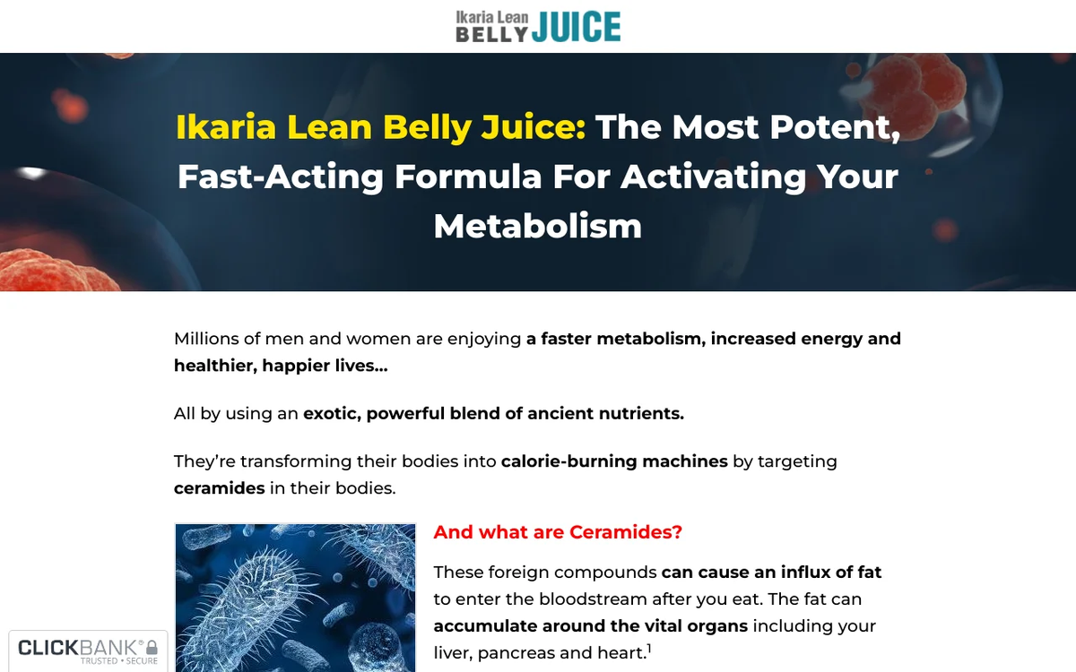 Official website of Ikaria Lean Belly Juice