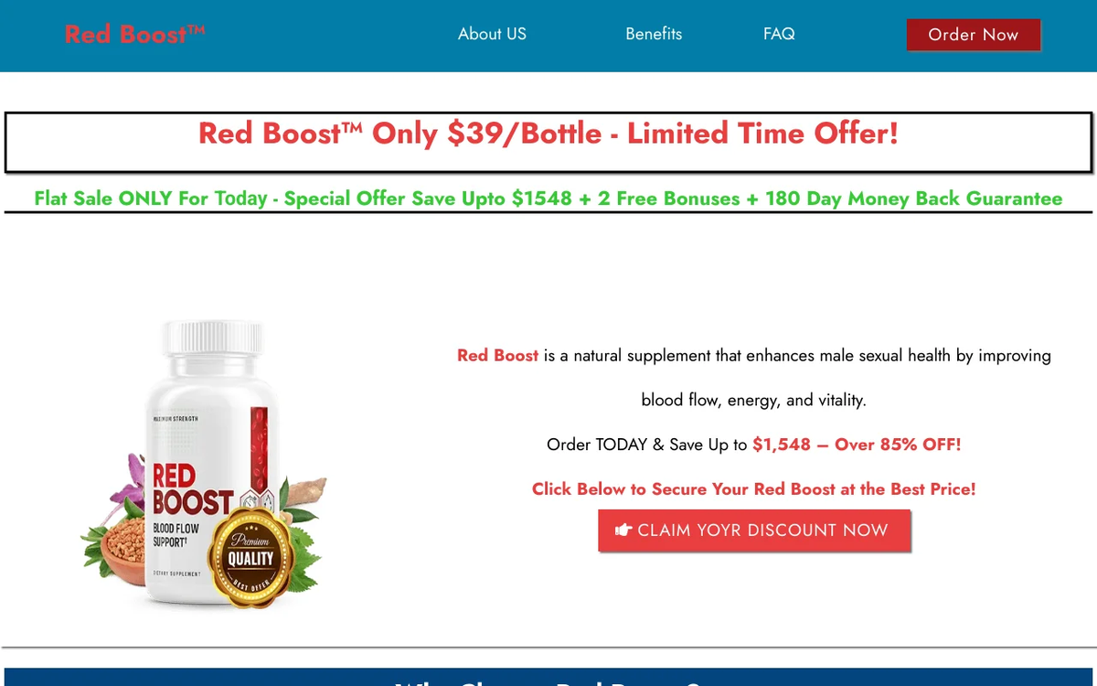 Official website of Red Boost