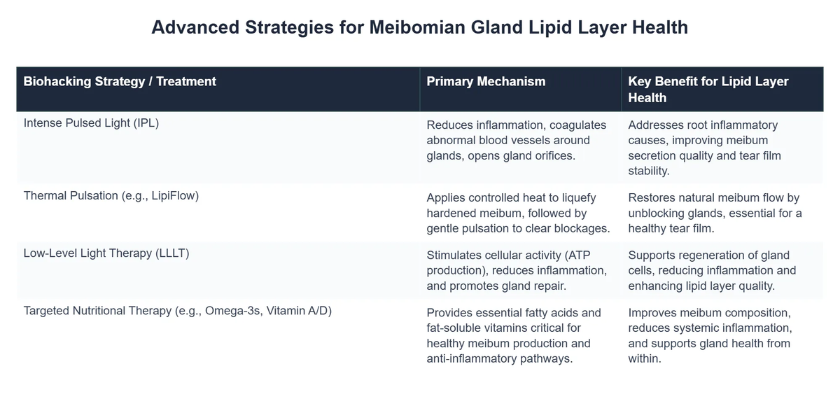 Advanced Strategies for Meibomian Gland Lipid Layer Health