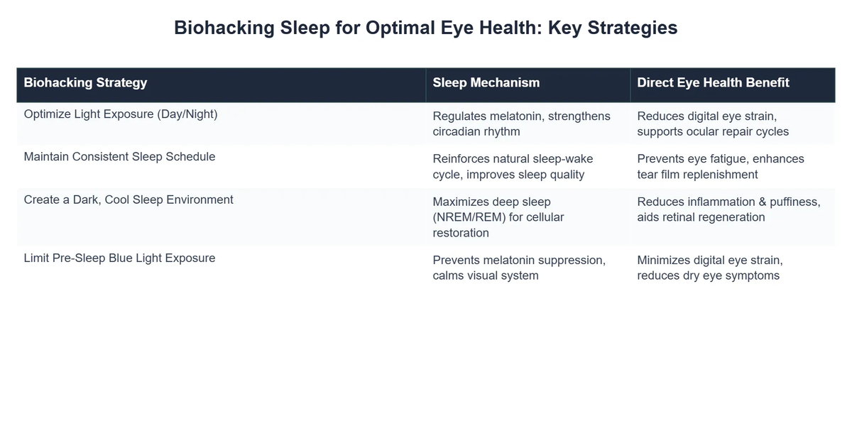 Biohacking Sleep for Optimal Eye Health: Key Strategies
