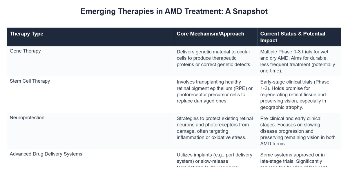 Emerging Therapies in AMD Treatment: A Snapshot
