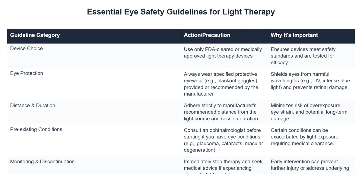 Essential Eye Safety Guidelines for Light Therapy