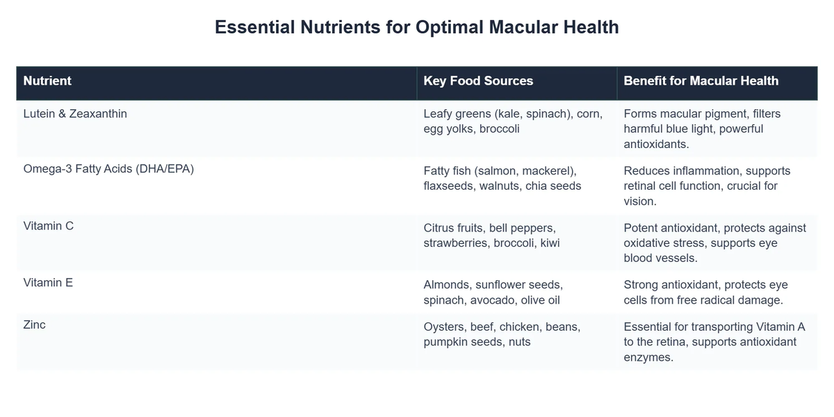 Essential Nutrients for Optimal Macular Health