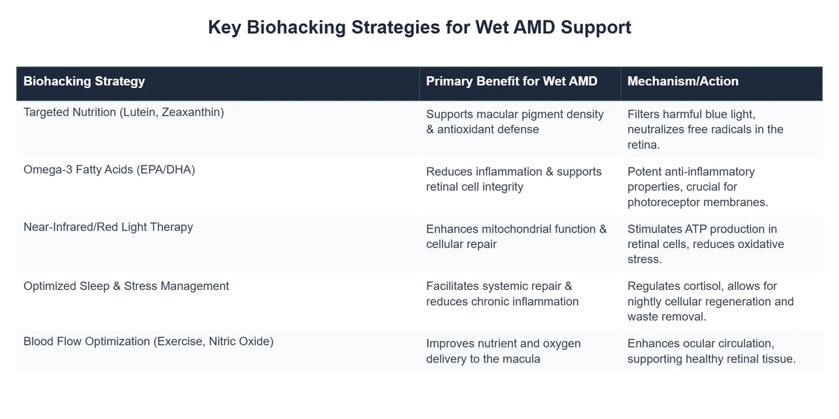 Key Biohacking Strategies for Wet AMD Support
