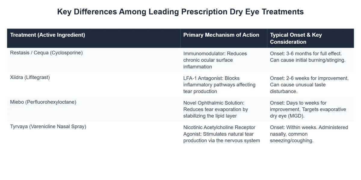 Key Differences Among Leading Prescription Dry Eye Treatments