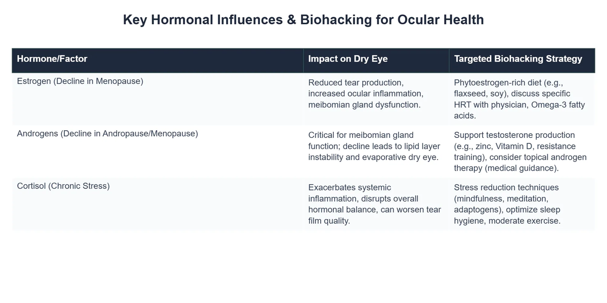 Key Hormonal Influences & Biohacking for Ocular Health