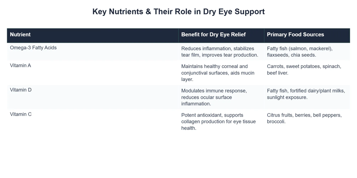 Key Nutrients & Their Role in Dry Eye Support
