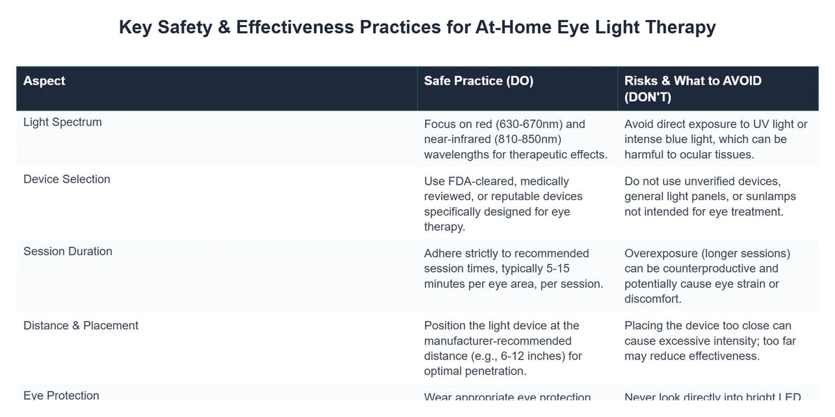 Key Safety & Effectiveness Practices for At-Home Eye Light Therapy