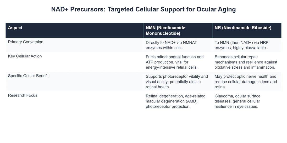 NAD+ Precursors: Targeted Cellular Support for Ocular Aging