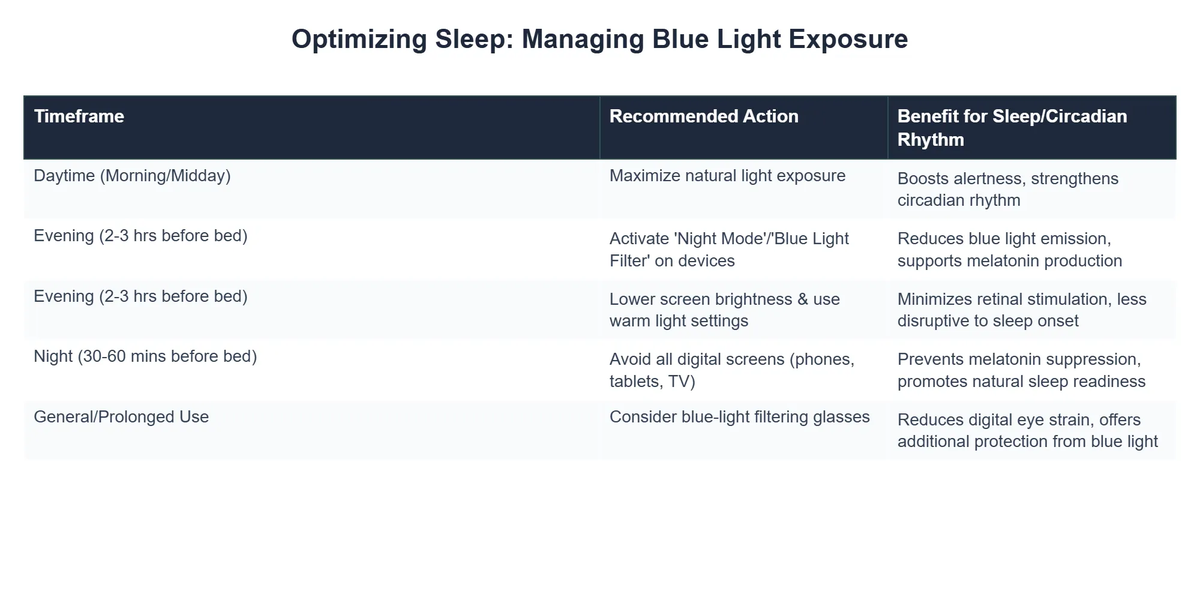 Optimizing Sleep: Managing Blue Light Exposure