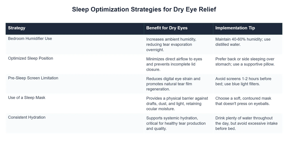 Sleep Optimization Strategies for Dry Eye Relief