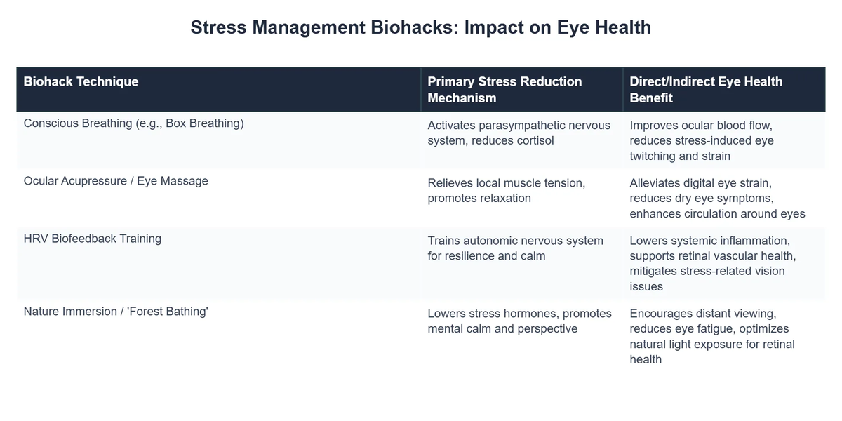 Stress Management Biohacks: Impact on Eye Health