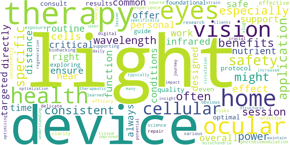Word cloud for article: A Guide to Safe & Effective At-Home Light Therapy for Eyes