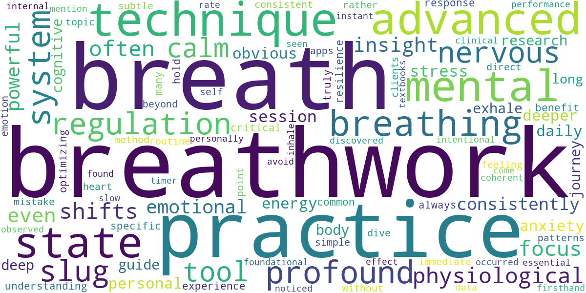 Word cloud for article: Advanced Breathwork: Master Your Breath for Instant Mental State Regulation