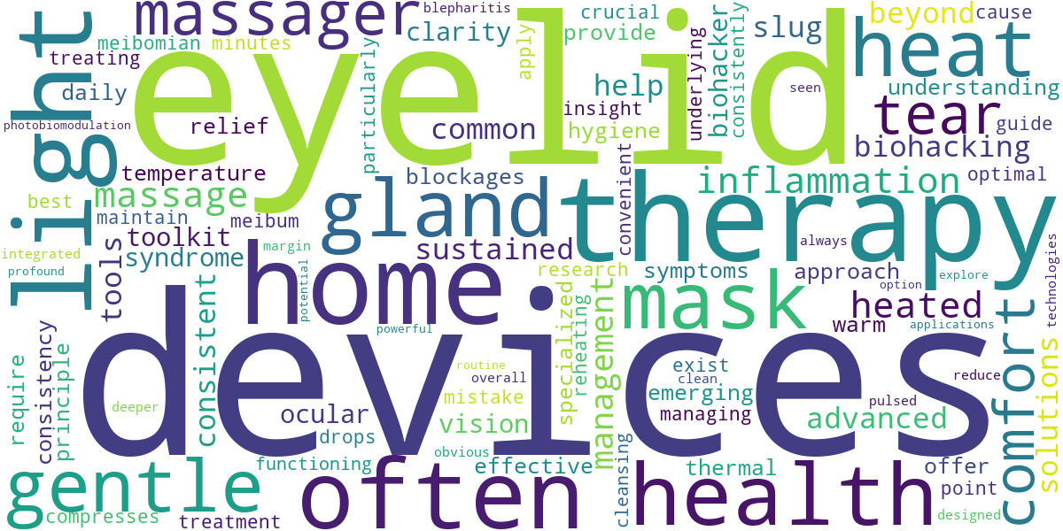 Word cloud for article: Best At-Home Devices for Dry Eye Management: A Biohacker's Toolkit
