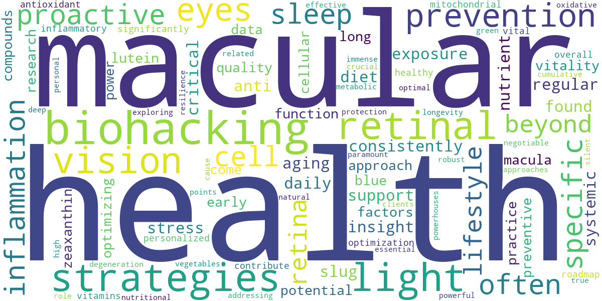 Word cloud for article: Biohacking Strategies for AMD Prevention: A Proactive Approach to Macular Health