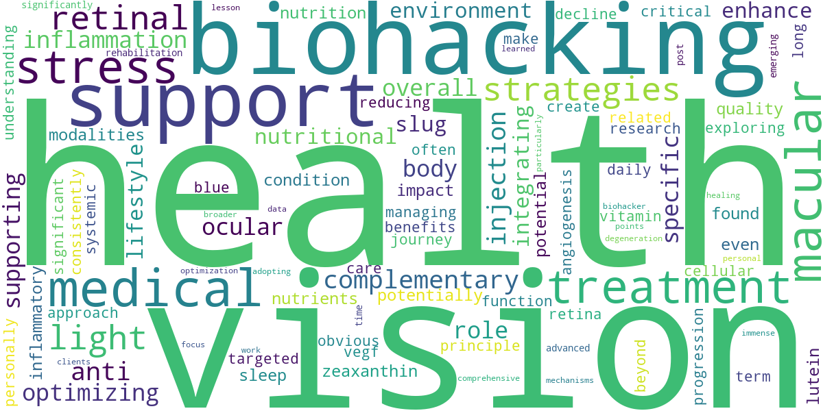 Word cloud for article: Biohacking Support for Wet AMD: Complementary Strategies to Medical Treatment