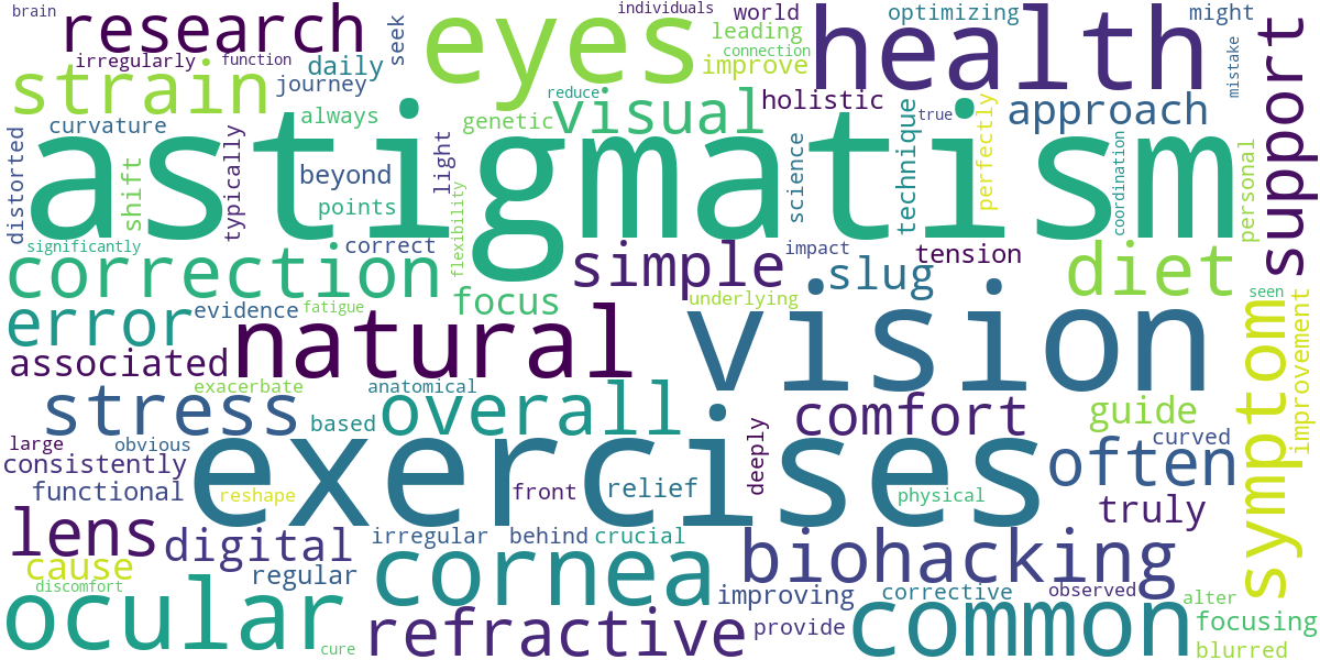 Word cloud for article: Can Eye Exercises Correct Astigmatism Naturally? An Evidence-Based Look