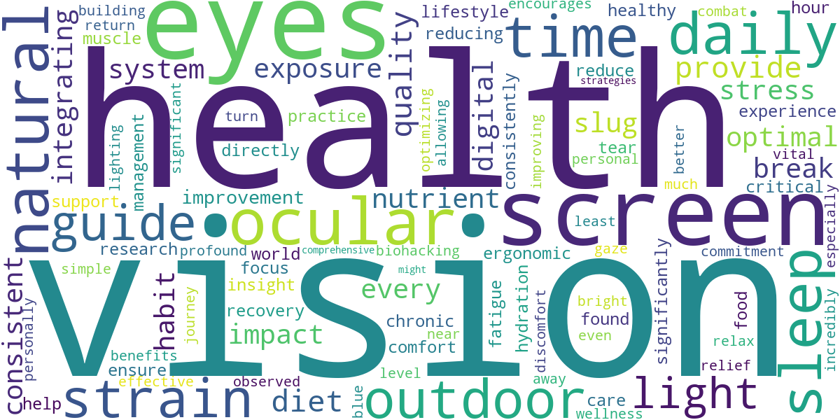 Word cloud for article: Daily Habits for Better Vision: Integrating Eye Health into Your Lifestyle