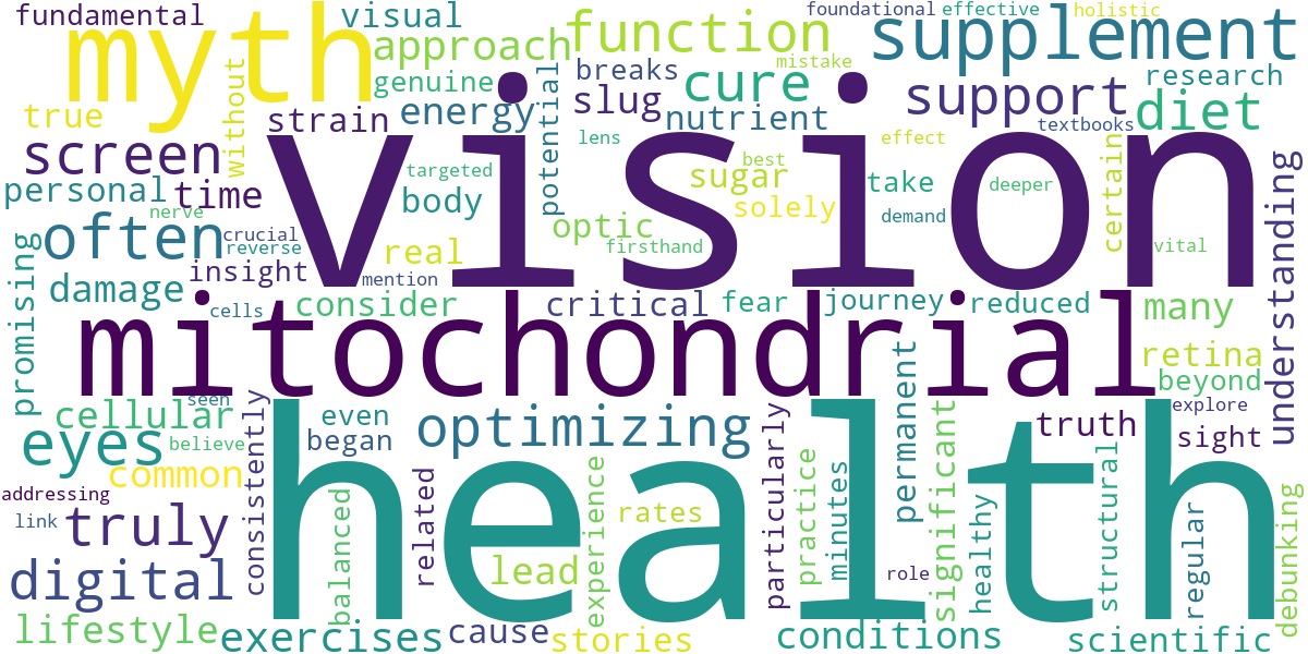 Word cloud for article: Debunking Common Myths About Eye Health & Mitochondrial Function