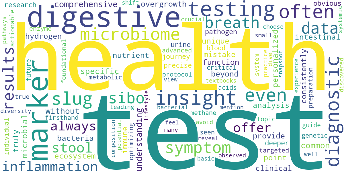 Word cloud for article: Diagnostic Testing for Gut Health: Unlocking Insights into Your Digestive System