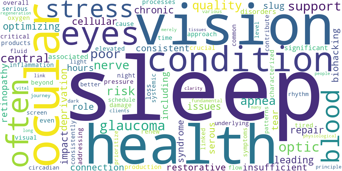 Word cloud for article: Eye Conditions Linked to Poor Sleep: From Glaucoma Risk to Central Serous Retinopathy