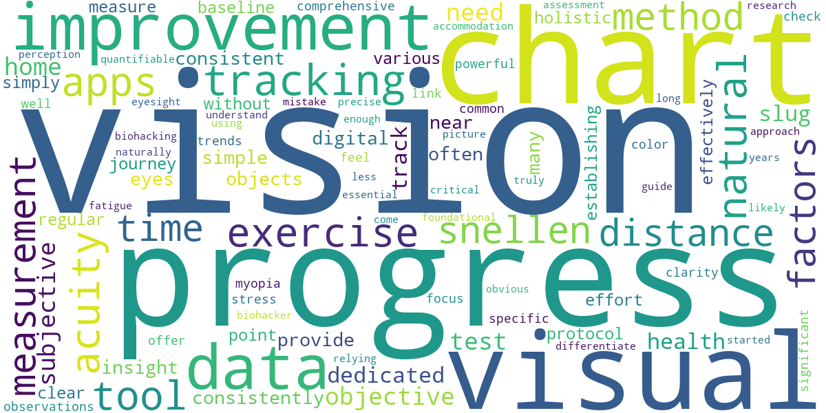 Word cloud for article: How to Track Your Natural Vision Improvement Progress Effectively