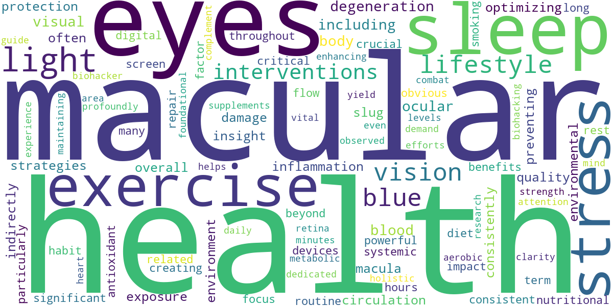 Word cloud for article: Lifestyle Interventions for Macular Health: Beyond Diet and Supplements