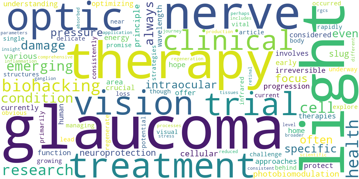Word cloud for article: Light Therapy for Glaucoma: Emerging Treatments & Clinical Trials