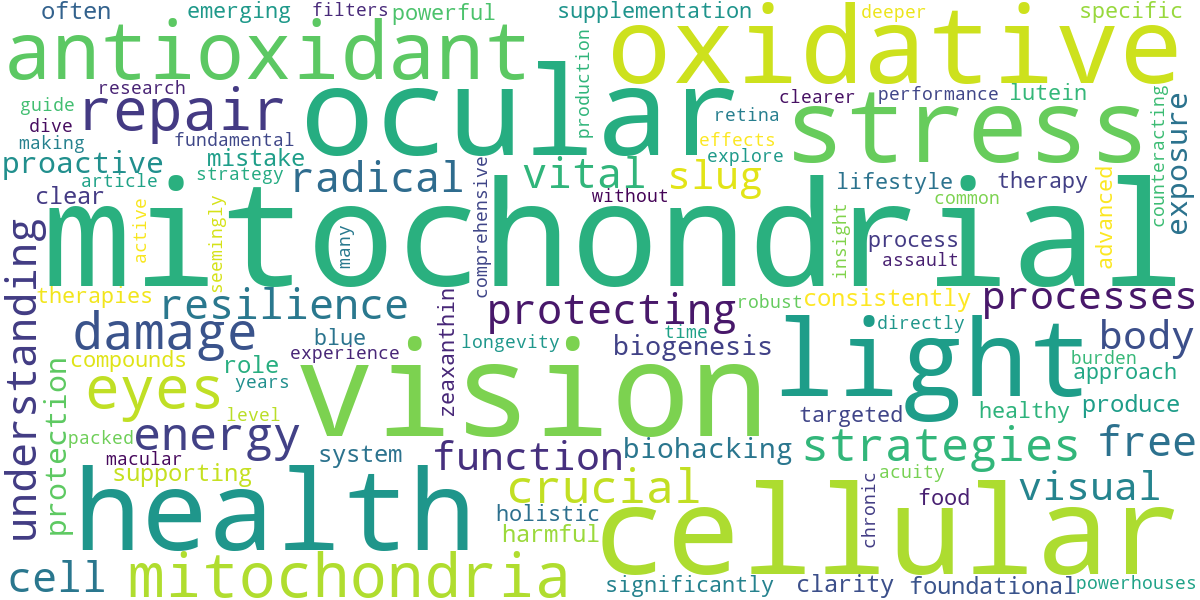 Word cloud for article: Protecting Ocular Mitochondria: Counteracting Oxidative Stress for Clearer Vision