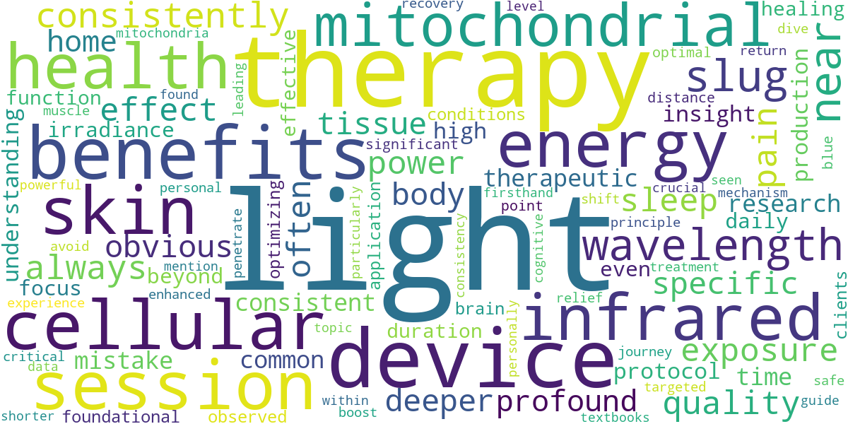 Word cloud for article: Red Light Therapy and Beyond: Harnessing Light for Mitochondrial Energy