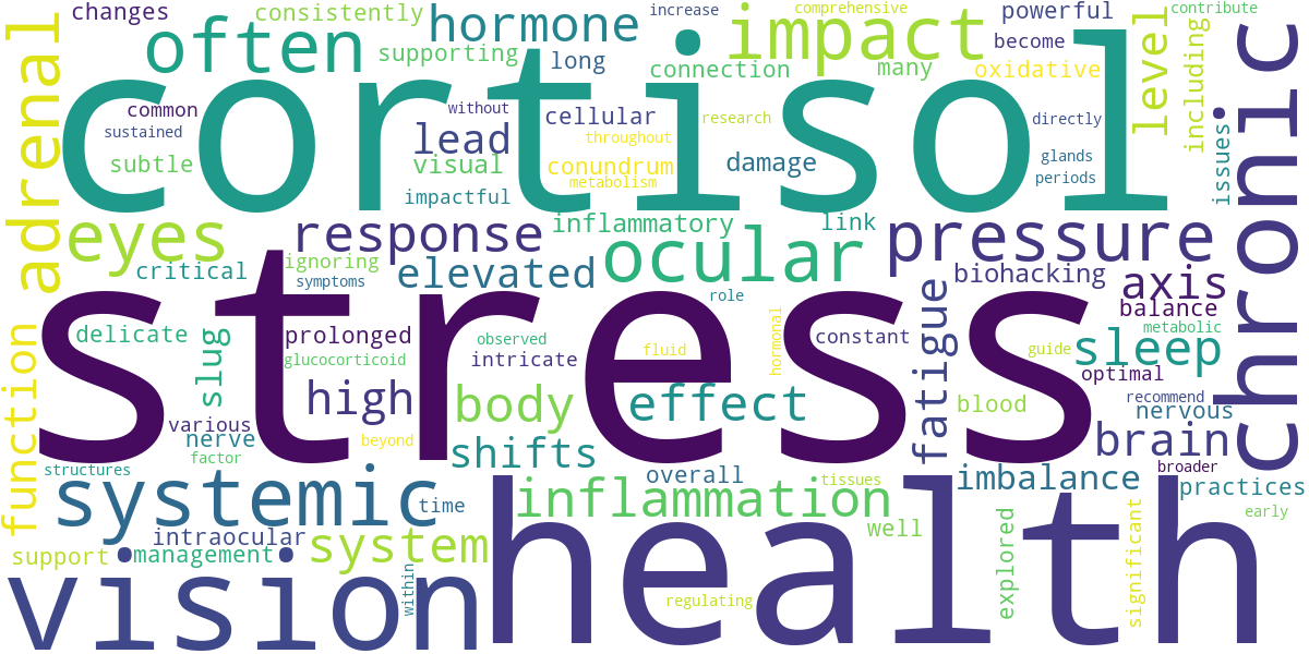 Word cloud for article: The Cortisol Conundrum: How the Stress Hormone Impacts Your Vision