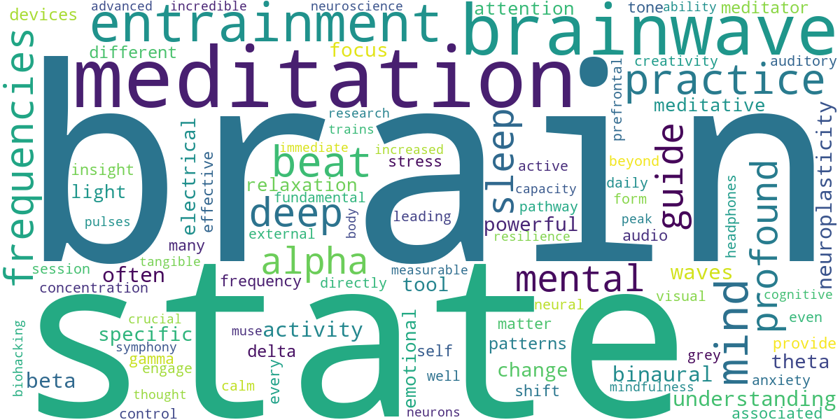 Word cloud for article: The Neuroscience of Meditation: Understanding Brainwaves and Neuroplasticity