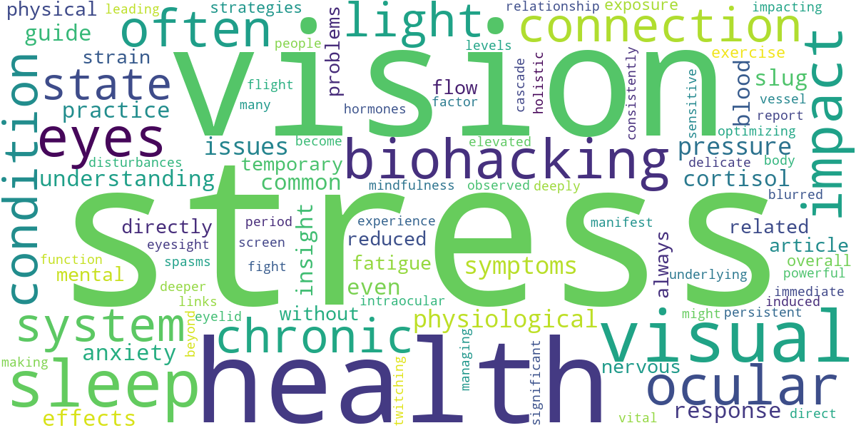 Word cloud for article: The Stress-Vision Connection: How Chronic Stress Affects Your Eyesight