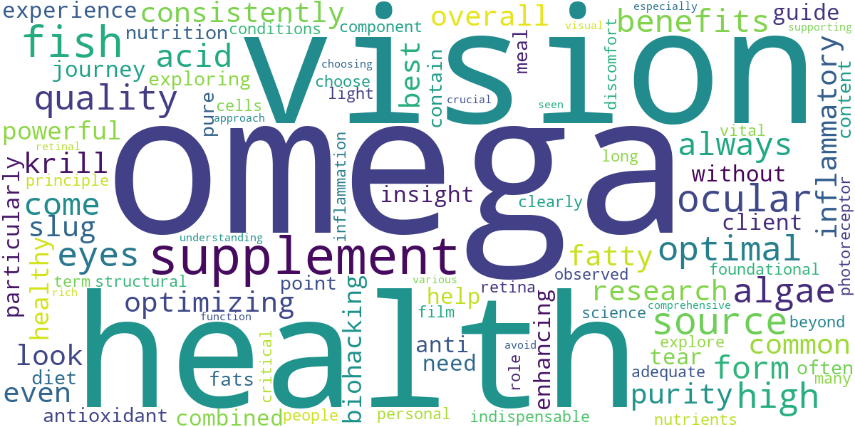 Word cloud for article: Top Omega-3 Supplements for Eye Health: DHA & EPA for Vision