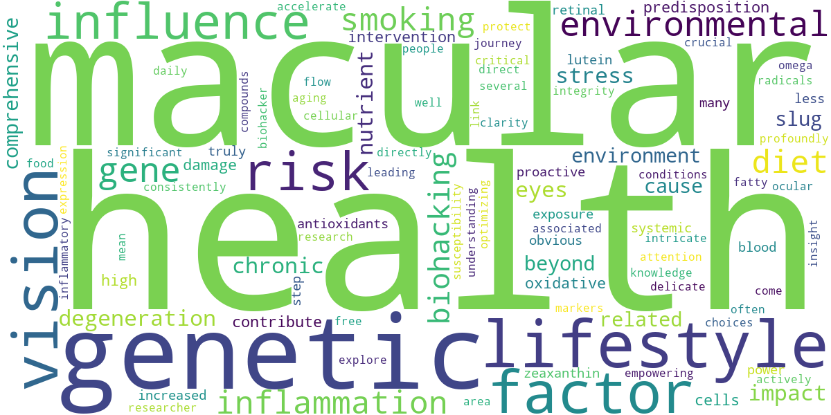 Word cloud for article: Uncovering AMD Risk Factors: Genetics, Lifestyle, and Environmental Influences