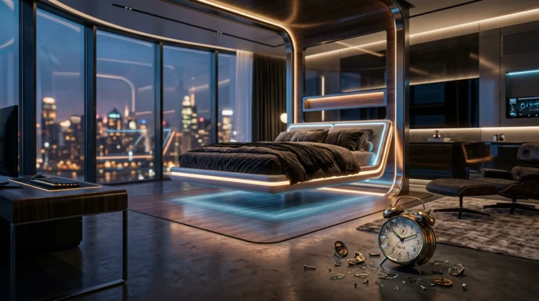 Biohacker Bryan Johnson sleeping peacefully without an alarm clock.