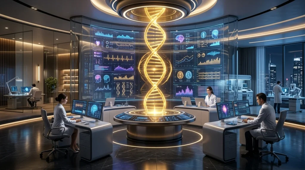 Bryan Johnson undergoing advanced medical monitoring for longevity program