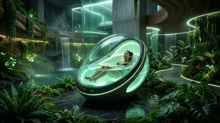 Woman practicing restorative grounding in natural environment